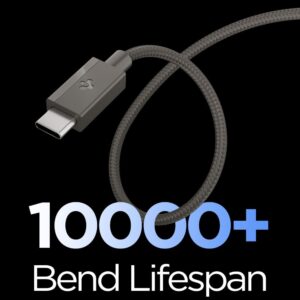 SPIGEN EB6015CC ESSENTIAL TYPE-C KABELIS 60W 150CM GUNMETAL - Image 3