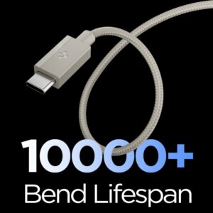 SPIGEN EB6015CC ESSENTIAL TYPE-C KABELIS 60W 150CM NATURAL TITANIUM - Image 3