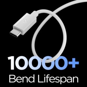 SPIGEN EB6015CC ESSENTIAL TYPE-C LAIDAS 60W 150CM BALTAS - Image 3
