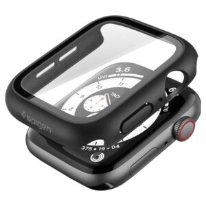 SPIGEN THIN FIT 360 APPLE WATCH 4 / 5 / 6 / SE 1 / 2 / 3 (44 MM) JUODAS - Image 2