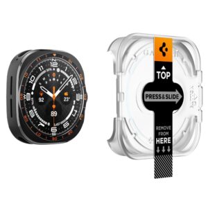 GRŪDINTAS STIKLAS Spigen GLAS.TR EZ-FIT AC 2-PACK Samsung Galaxy WATCH ULTRA 2 2026 (47 MM) SKAIDRUS - Image 3