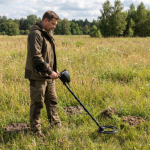 Metalo detektorius su 3 režimais aukso, sidabro ir monetų paieškai, LCD ekranas - Image 3