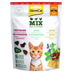GIMCAT Crunchy Snacks Baltymų gausus mišinys – skanėstas katei – 140g