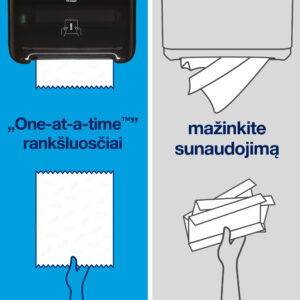 Popieriniai rankšluosčiai Tork Soft Universal H1 (290059), 1sluoksnis, baltos spalvos, 280m, 1142 lapeliai - Image 5