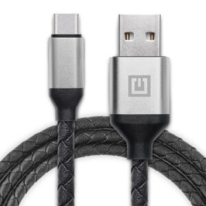 Laidas REAL-EL Premium USB A - C tipo, odinis, juodos spalvos, 1 m, odinis