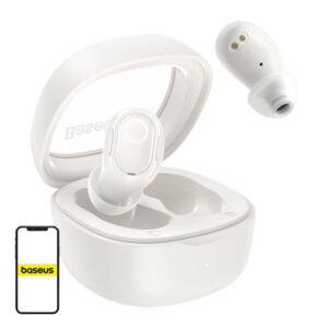 Belaidės ausinės Baseus Bowie WM02 TWS, Bluetooth 5.0 baltos spalvos OS - Image 1