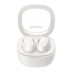 Belaidės ausinės Baseus Bowie WM02 TWS, Bluetooth 5.0 baltos spalvos OS - Image 2