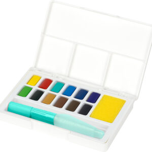 Akvareliniai dažai Faber-Castell Creative Studio, 12 spalvų + teptukas - Image 2