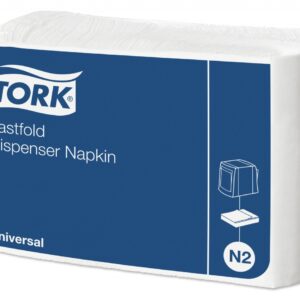 Stalo servetėlės Tork Fastfold N2 (10933), 1 sluoksnis, baltos spalvos, 300 vnt