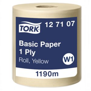 Pramoninis popierius Tork Basic Universal W1, 127107, 1 sluoksnis, gelsvos spalvos, 1190m