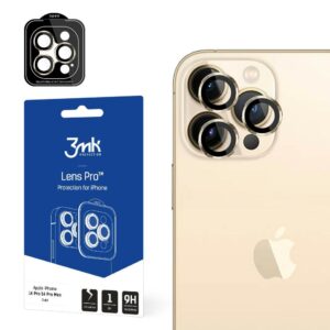 3MK Lens Protection Pro Apple iPhone 14 Pro /14 Pro Max gold Camera lens protection with mounting frame