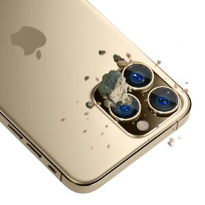 3MK Lens Protection Pro Apple iPhone 14 Pro /14 Pro Max gold Camera lens protection with mounting frame - Image 3