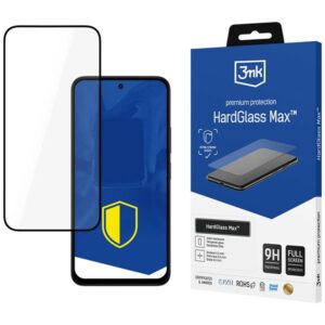 Apsauginis stiklas 3MK HardGlass Max for Redmi 15 5G juodos spalvos