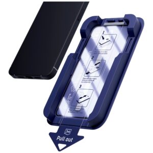 Apsauginis stiklas 3MK HardGlass Max su aplikatoriumi skirtas Apple iPhone 17 Pro Max juodos spalvos - Image 2