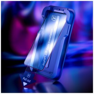Apsauginis stiklas 3MK HardGlass Max su aplikatoriumi skirtas Apple iPhone 17 Pro Max juodos spalvos - Image 7