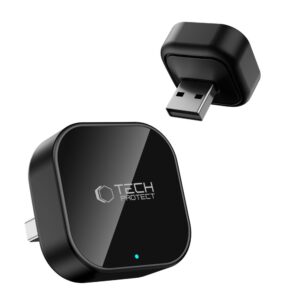 TECH-PROTECT ULTRABOOST CA01 APPLE CARPLAY / ANDROID AUTO ADAPTERIS USB BLUETOOTH 5.4 MATINĖ JUODA - Image 3