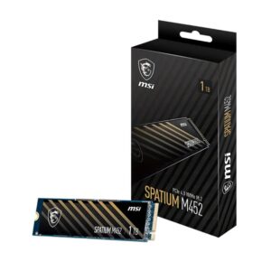 SSD|MSI|300xTBW įvertinimas|MTBF 1500000 h|Skaitymo greitis 3600 MB/s|Rašymo greitis 3100 MB/s|NVMe Taip|PCI Express 4.0|M.2|1000 GB|SPATIUM M452|S78-440L970-P83