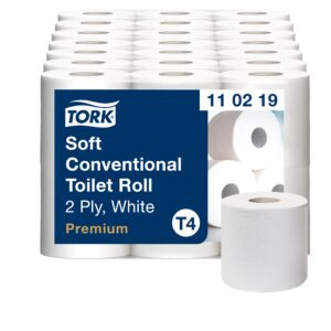 Tualetinis popierius rulonėliais Tork Premium Soft T4, (110219), baltos spalvos, 2 sluoksniai, 50.4 m, 360 lapeliai - Image 2