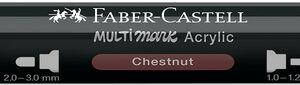 Akrilinis žymeklis Faber-Castell Multimark SP, kaštono spalva 378 - Image 2