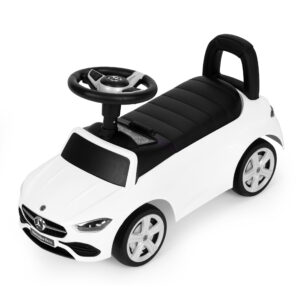 Vaikiškas elektromobilis Mercedes C CLASS, interaktyvus vairas, garsiniai efektai, baltas - Image 4