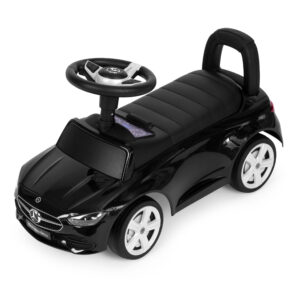Vaikiškas elektromobilis Mercedes C CLASS, interaktyvus vairas, garsai, juodas - Image 4