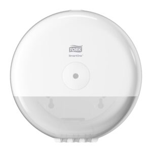 Laikiklis tualetiniam popieriui Tork Smart One Mini T9 (681000), baltos spalvos, plastikinis