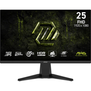 Monitorius MSI MAG 255F X24 / 62,2 cm (24,5") / 1920x1080 (FHD) / Rapid IPS / 240 Hz / 0.5 ms (Min.) (GTG) / 300 nits / 1000:1