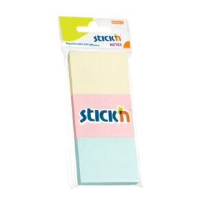 Lipnūs lapeliai Stick´N 21126, 38x51mm, 3x100 lapelių, 3 pastelinės spalvos, blisteryje