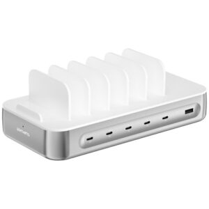 4smarts Team 100W charging station 5xUSB-C with set of 6 cables silver - Image 2