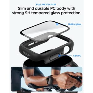 SPIGEN THIN FIT 360 APPLE WATCH 4 / 5 / 6 / SE 1 / 2 / 3 (44 MM) JUODAS - Image 4
