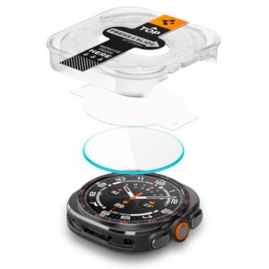GRŪDINTAS STIKLAS Spigen GLAS.TR EZ-FIT AC 2-PACK Samsung Galaxy WATCH ULTRA 2 2026 (47 MM) SKAIDRUS - Image 5