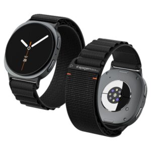 Spigen WBF1 DIRŽELIS Samsung Galaxy WATCH 8 / 9 / CLASSIC (40 / 44 / 46 MM) JUODAS