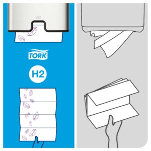 Servetėlės Tork Multifold Premium Extra Soft H2 (100297), 2 sluoksniai, baltos spalvos, 100 lapelių - Image 8