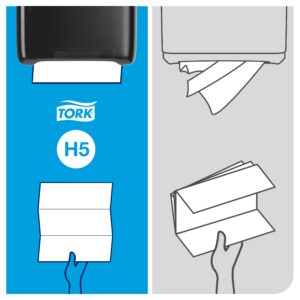 Popieriniai rankšluosčiai Tork PeakServe Continuous H5 (100585), 1 sluoksnio, baltos spalvos, lapeliais - Image 10