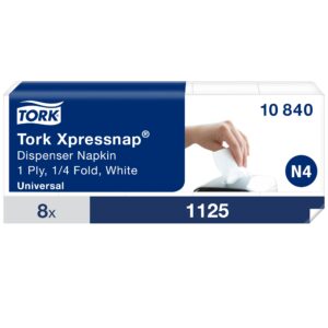 Stalo servetėlės Tork Universal N4 (10840), 1 sluoksnis, baltos spalvos, 225 vnt, (įpak,5vnt) - Image 2