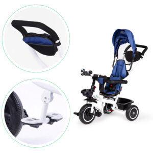 Triratis su 360' besisukančia sėdyne ECOTOYS mėlynas - Image 5