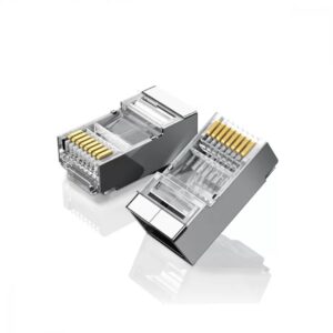 Kištukas RJ45 (8P8C) CAT6/6a STP ekranuotas daugiavieliam ir monolitiniam kabeliui (10 vnt)