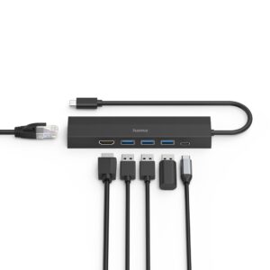 Hama 00200144 sąsajos šakotuvas USB 3.2 Gen 1 (3.1 Gen 1) Type-C 5000 Mbit/ai Juoda - Image 3