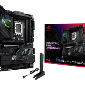 Pagrindinė plokštė|ASUS|Intel Z890|LGA1851|ATX|Atmintis DDR5|Atminties lizdai 4|1xPCI-Express 4.0 16x|1xPCI-Express 5.0 16x|5xM.2|1xHDMI|1xDisplayPort|1xGarso įvestis|1xGarso išvestis|2xUSB 2.0|4xUSB 3.0|4xUSB 3.1|2xUSB-C|2xUSB-C su Thunderbolt|1xOptinė S/PDIF|1xRJ45|ROGSTRIXZ890-FGAMWIFI