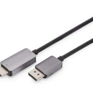 Digitus DB-340305-018-S vaizdo kabelio adapteris 1,8 m DisplayPort HDMI Juoda - Image 1