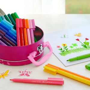 Flomasterių rinkinys Faber-Castell 33 spalvų, rankinė - Image 2