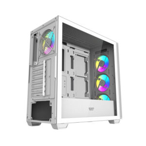 Darkflash DS900WS kompiuterio korpusas baltos spalvos + 4 ARGB ventiliatoriui - Image 2