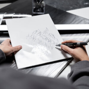 Akrilinis žymeklis Faber-Castell Multimark SP, chromo spalva 551 - Image 7