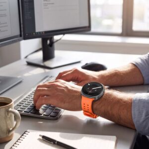 Tech-Protect SILICONE AIR Samsung Galaxy WATCH 8 / 9 / CLASSIC (40 / 44 / 46 MM) TANGARINE ORANGE - Image 5