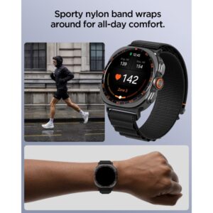Spigen WBF1 DIRŽELIS Samsung Galaxy WATCH ULTRA 1 / 2 2024-2026 (47 MM) JUODAS - Image 5