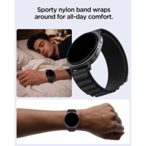 Spigen WBF1 DIRŽELIS Samsung Galaxy WATCH 8 / 9 / CLASSIC (40 / 44 / 46 MM) JUODAS - Image 5