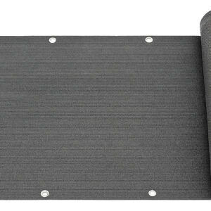 Balkono privatumo ekranas su tvirtinimo detalėmis 100x500 cm šešėlinis tinklelis + montavimo priedai pilkas MultiGarden - Image 6