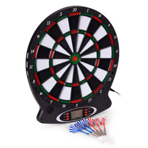 Elektroninis smiginis LCD 38 cm 18 žaidimų rinkinys su 6 smiginio strėlytėmis - Image 6