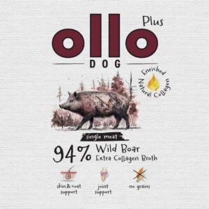 OLLO Plus Collagen Mono Wild boar - drėgnas ėdalas šunims - 800g - Image 3