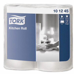 Popieriniai rankšluosčiai Tork Kitchen Roll, 2 sluoksniai, 101245, baltos spalvos, 2 vnt